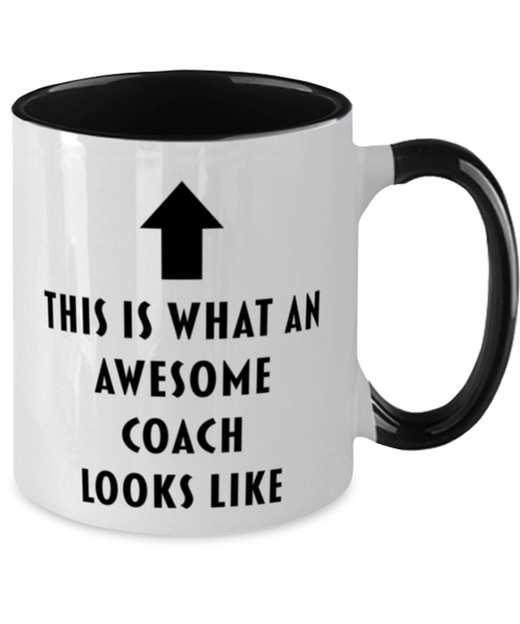 This is What an Awesome Coach, Funny, Cheap, Inappropriate, Gift for, Black Two-Tone, Coach Coffee Mug