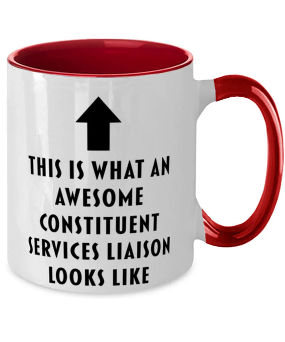 This is What an Awesome Constituent Services Liaison, Funny, Cheap, Inappropriate, Gift for, Red Two-Tone, Constituent Services Liaison Coffee Mug