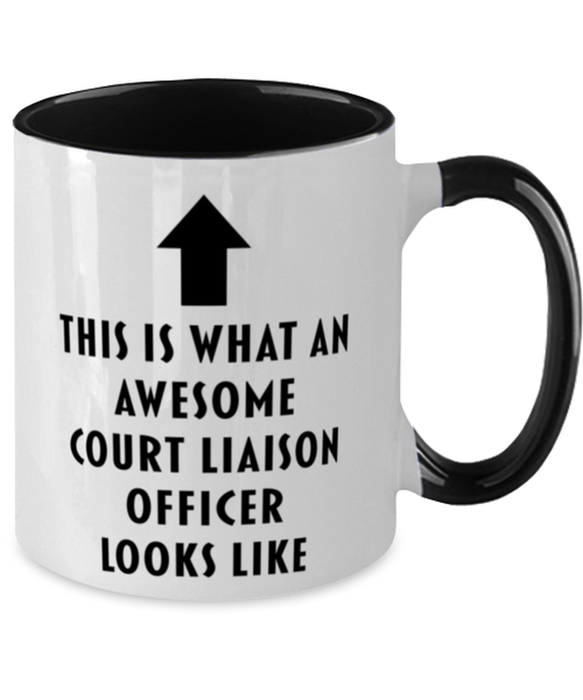 This is What an Awesome Court Liaison Officer, Funny, Cheap, Inappropriate, Gift for, Black Two-Tone, Court Liaison Officer Coffee Mug