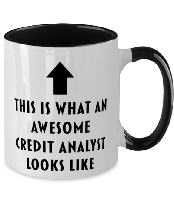 This is What an Awesome Credit Analyst, Funny, Cheap, Inappropriate, Gift for, Black Two-Tone, Credit Analyst Coffee Mug