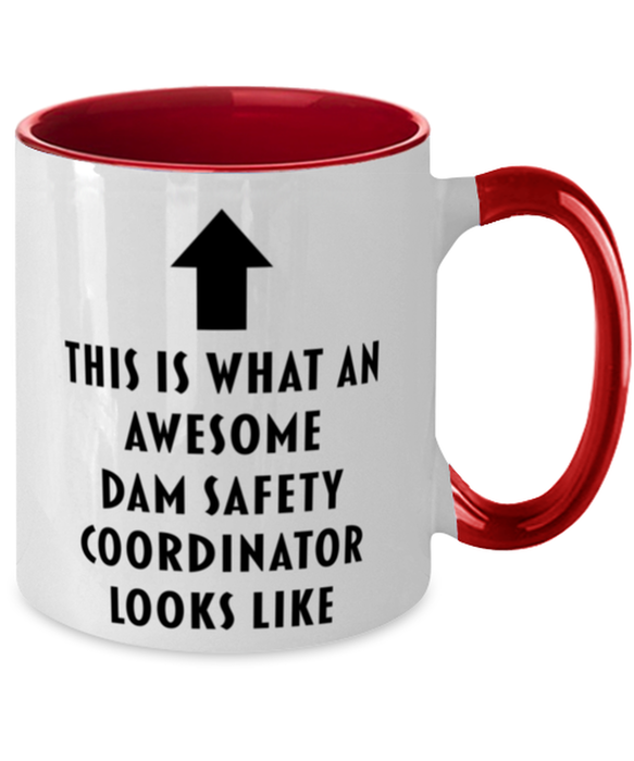 This is What an Awesome Dam Safety Coordinator, Funny, Cheap, Inappropriate, Gift for, Red Two-Tone, Dam Safety Coordinator Coffee Mug