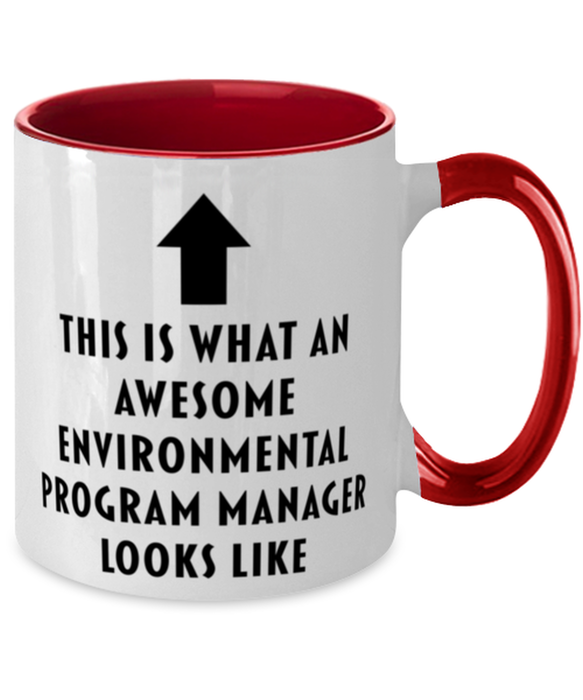 This is What an Awesome Environmental Program Manager, Funny, Cheap, Inappropriate, Gift for, Red Two-Tone, Environmental Program Manager Coffee Mug