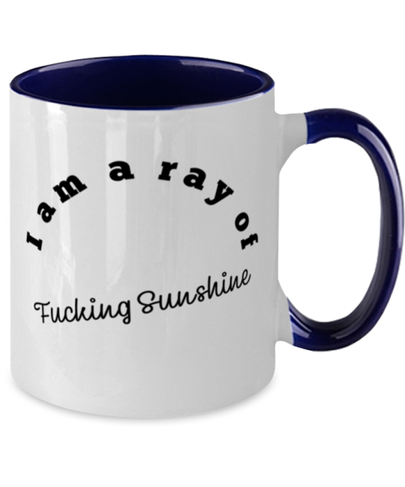 And Here We Fucking Go Again Mug, Funny Mugs, Friend Gifts, Colleague Mug, Companion Gift, Surprise Gift, Workmate Mug, Birthday Gift, Navy Two-Tone