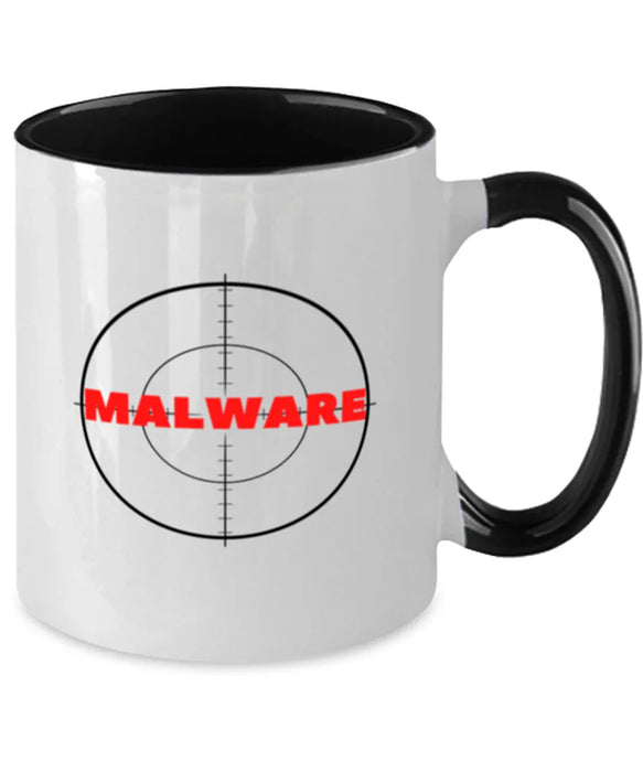 Cyber Security Analyst, Technician, CISO Coffee Mug, Hunt Malware, Chief Information Security Officer, Cyber Security Analyst, Technician, CISO Funny, Inappropriate, Gag, Coffee Mug Black Two Tone, Gift for Cyber Security Analyst, Technician, CISO