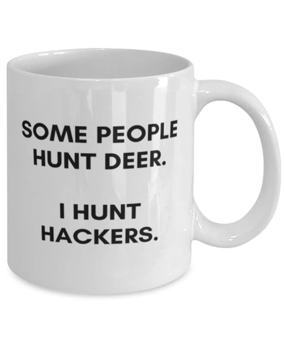 Cyber Security Analyst, Technician, CISO Coffee Mug, I Hunt Hackers, Chief Information Security Officer, Cyber Security Analyst, Technician, CISO Funny, Inappropriate, Gag, Coffee Mug, Gift for Cyber Security Analyst, Technician, CISO