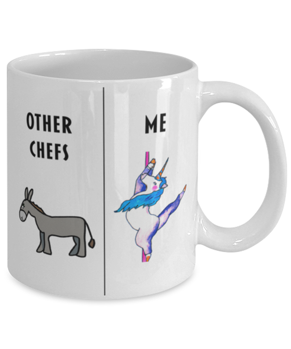 Funny Chef Coffee Mug, Gift for Chef, Unicorn Other Chef Me, Gag Gift for Chef, Unique Gift for Chef, Cheap Chef Gift, White Mug