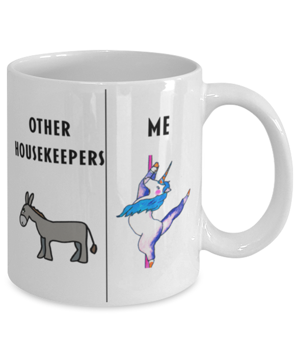 Funny Housekeeper Coffee Mug, Gift for Housekeeper, Unicorn Other Housekeeper Me, Gag Gift for Housekeeper, Unique Gift for Housekeeper, Cheap Housekeeper Gift, White Mug