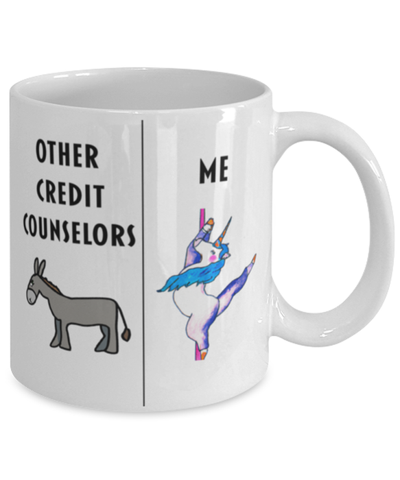 Funny Credit Counselor Coffee Mug, Gift for Credit Counselor, Unicorn Other Credit Counselor Me, Gag Gift for Credit Counselor, Unique Gift for Credit Counselor, Cheap Credit Counselor Gift, White Mug