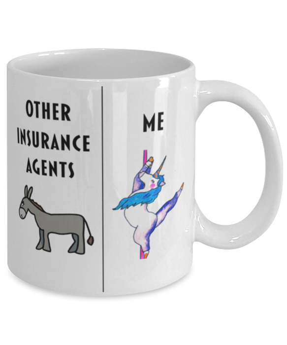 Funny Insurance Agent Coffee Mug, Gift for Insurance Agent, Unicorn Other Insurance Agent Me, Gag Gift for Insurance Agent, Unique Gift for Insurance Agent, Cheap Insurance Agent Gift, White Mug