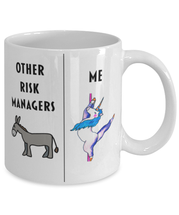 Funny Risk Manager Coffee Mug, Gift for Risk Manager, Unicorn Other Risk Manager Me, Gag Gift for Risk Manager, Unique Gift for Risk Manager, Cheap Risk Manager Gift, White Mug