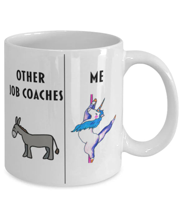 Funny Job Coach Coffee Mug, Gift for Job Coach, Gag Gift for Job Coach, Unique Gift for Job Coach, Cheap Job Coach Gift, Donkey Unicorn Mug