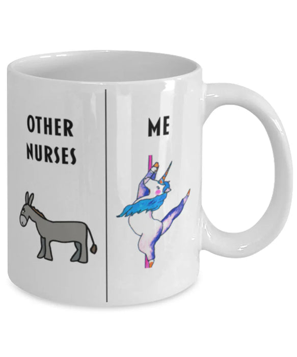 Funny Nurse Coffee Mug, Gift for Nurse, Gag Gift for Nurse, Unique Gift for Nurse, Cheap Nurse Gift, Donkey Unicorn Mug