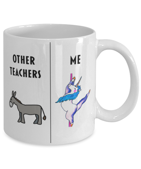 Funny Teacher Coffee Mug, Gift for Teacher, Gag Gift for Teacher, Unique Gift for Teacher, Cheap Teacher Gift, Donkey Unicorn Mug