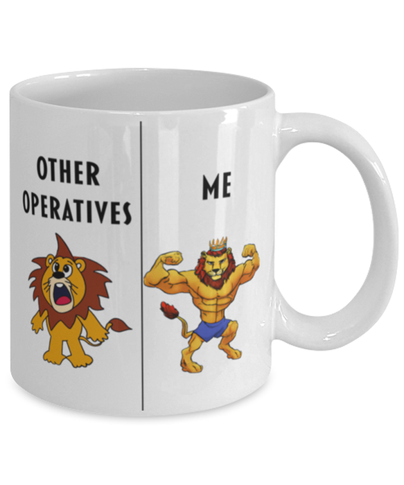 Gift for Operative,Funny Operative Coffee Mug, Gag Gift for Operative, Unique Gift for Operative, Cheap, Perfect, Amazing, Awesome Lion Coffee Mug