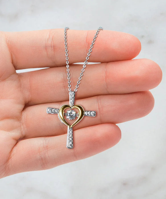 To My Wife, Wife Jewelry, You Wow My Heart, Cross Dancing Necklace
