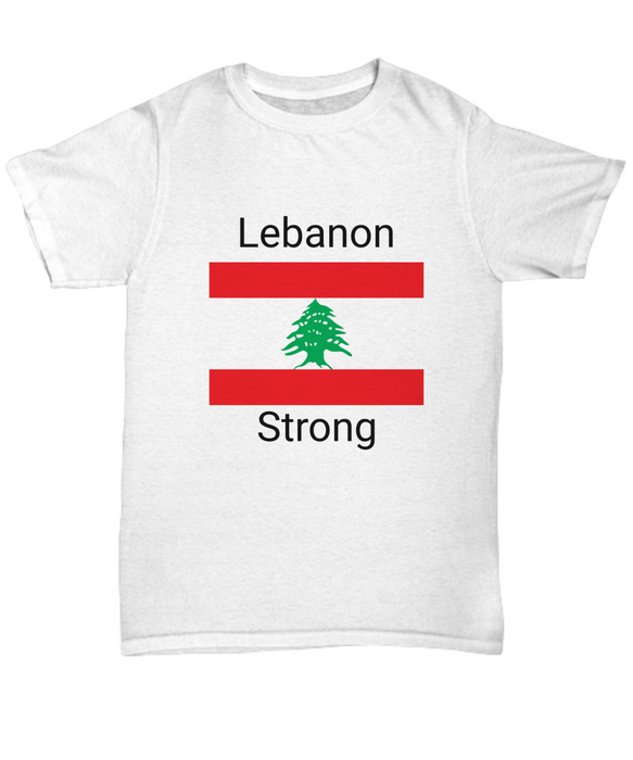 Lebanon Tee Shirt, Gift for Lebanese, Lebanese Flag Cedar, Lebanon Strong