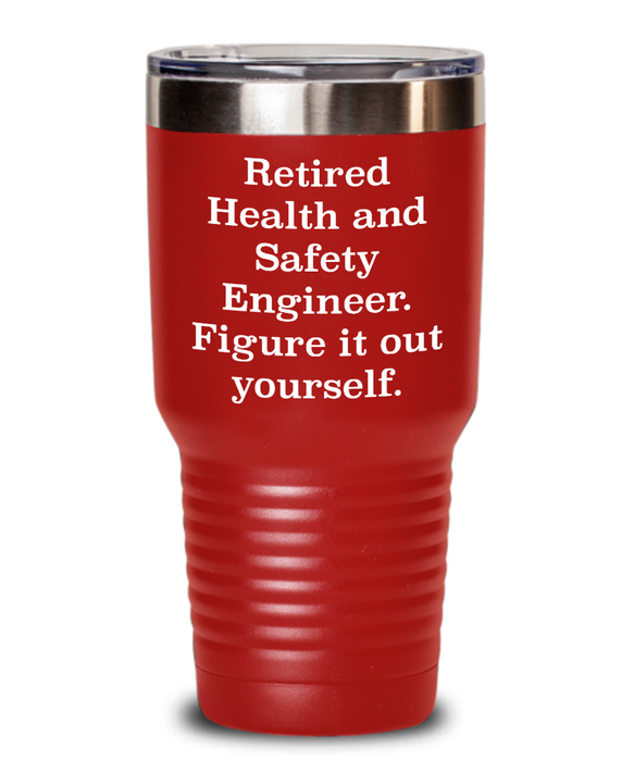 Unique Health And Safety Engineer Gifts, Retired Health And Safety Engineer. Figure., Health And Safety Engineer Tumbler From Friends Christmas birthday Retirement