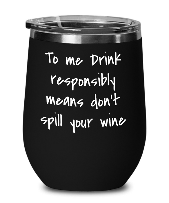 Funny Stemless Wine Glass, Size Matters, Funny Wine Glass Sayings for Women, Glasses, Wine Tumbler