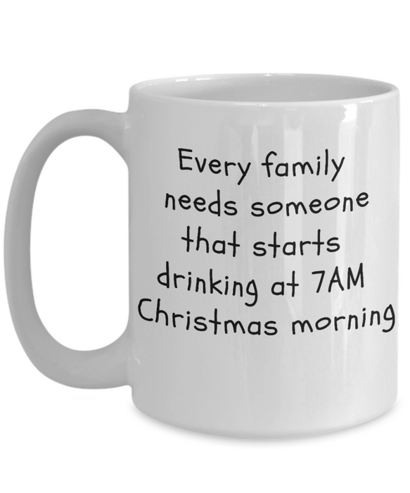 Christmas Drinking Coffee Mug, Drunk Uncle Funny Gift, Drunk Aunt, Dad, Mom, Sister, Brother for Christmas