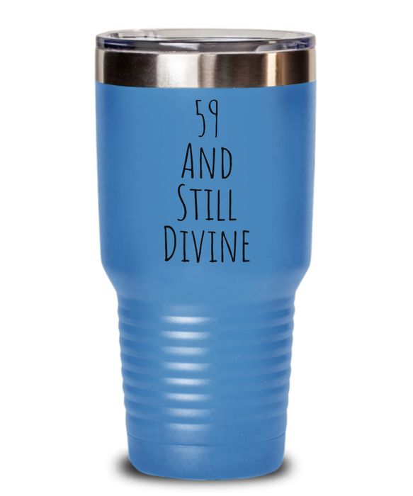 59th birthday tumbler, happy 59th birthday water tumbler, 59th birthday water bottle, 59th Birthday Cup, Divine