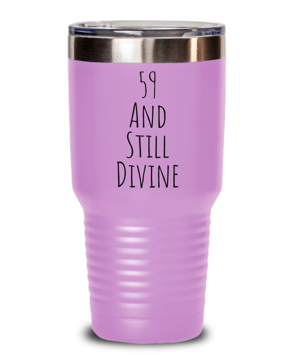 59th birthday tumbler, happy 59th birthday water tumbler, 59th birthday water bottle, 59th Birthday Cup, Divine