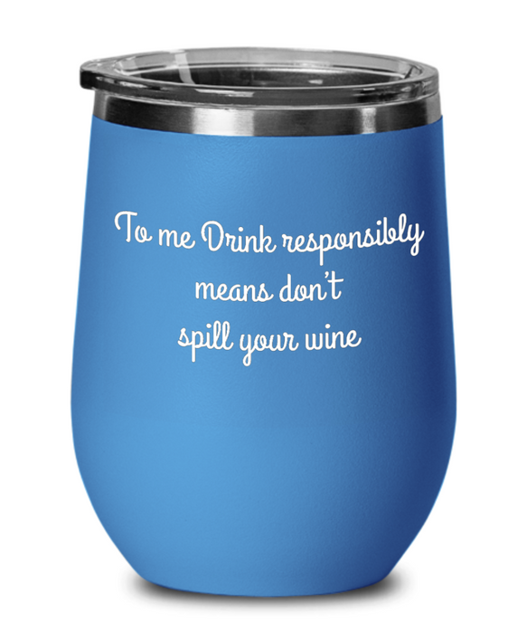 Funny Stemless Wine Glass, Size Matters, Funny Wine Glass Sayings for Women, Glasses, Wine Tumbler, Drink Responsibly