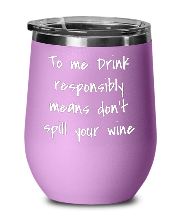 Funny Stemless Wine Glass, Size Matters, Funny Wine Glass Sayings for Women, Glasses, Wine Tumbler