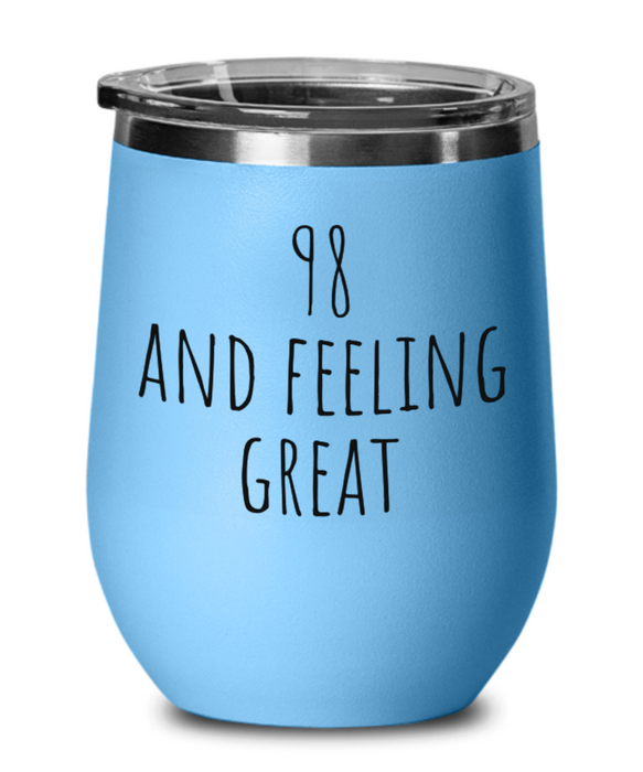 98th Birthday Wine Glass, 98th Birthday Wine Tumbler, 98th Birthday Alcohol, 98th Birthday Cups