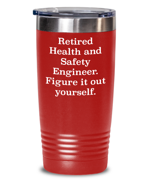 Unique Health And Safety Engineer Gifts, Retired Health And Safety Engineer. Figure., Health And Safety Engineer Tumbler From Friends Christmas birthday Retirement