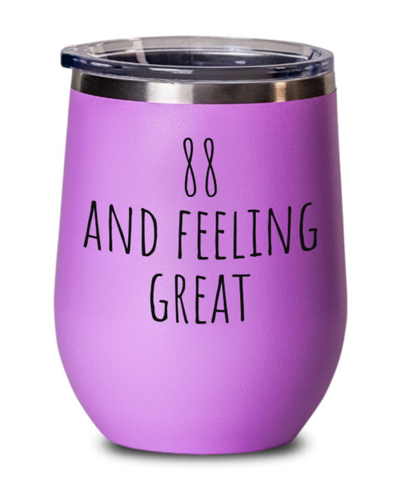 88th Birthday Wine Glass, 88th Birthday Wine Tumbler, 88th Birthday Alcohol, 88th Birthday Cups