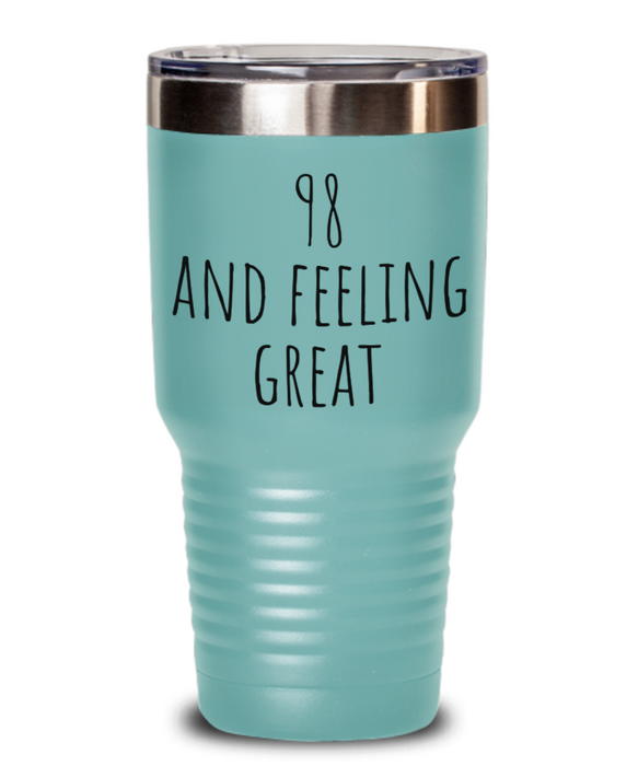 98th Birthday Tumbler, 98th Birthday Water Tumbler, 98th Birthday Water Bottle, 98th Birthday Cups, Alcohol