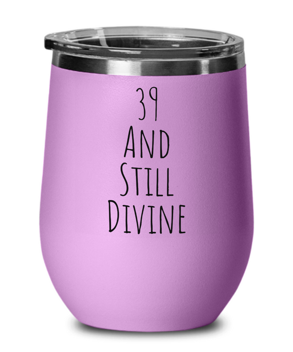 39th birthday wine glass, happy 39th birthday tumbler, 39th birthday wine tumbler, 39th Birthday Cup