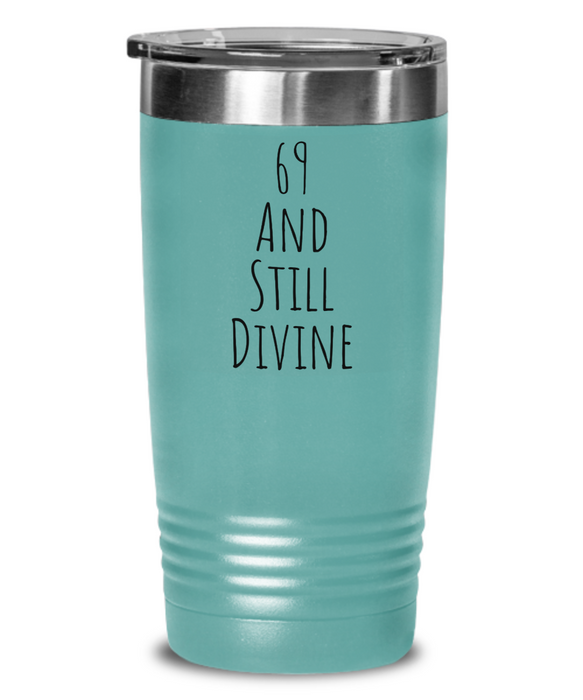 69th birthday tumbler, happy 69th birthday water tumbler, 69th birthday water bottle, 69th Birthday Cup, Divine