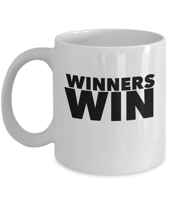 Winners Win Coffee Mug, Gift for Entrepreneur, Funny Sales Gift, Epic Account Manager Gift, Solopreneur Gift - 15oz and 11oz, Gift