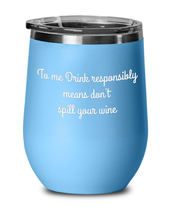 Funny Stemless Wine Glass, Size Matters, Funny Wine Glass Sayings for Women, Glasses, Wine Tumbler, Drink Responsibly