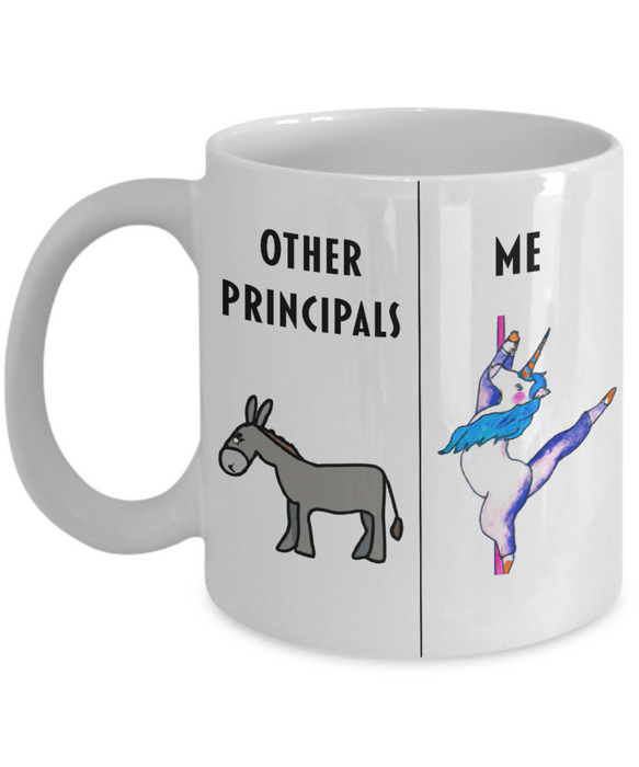 Principal Coffee Mug, Funny Gift for Principal, Gift for High School Principal, Grade School, Cheap, Inappropriate, Unique, Gag, Unicorn