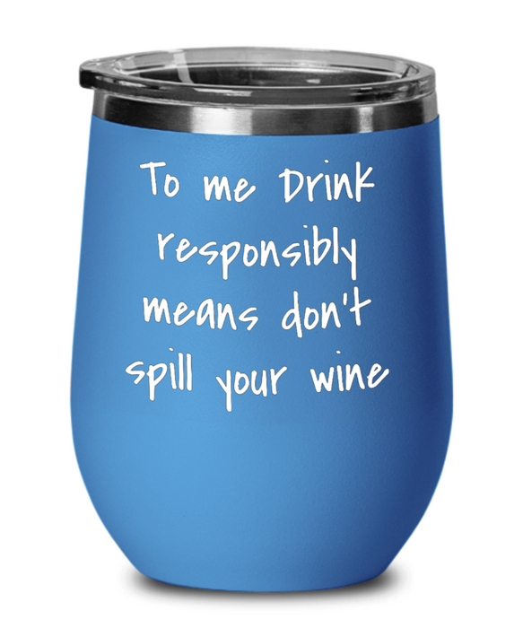 Funny Stemless Wine Glass, Size Matters, Funny Wine Glass Sayings for Women, Glasses, Wine Tumbler