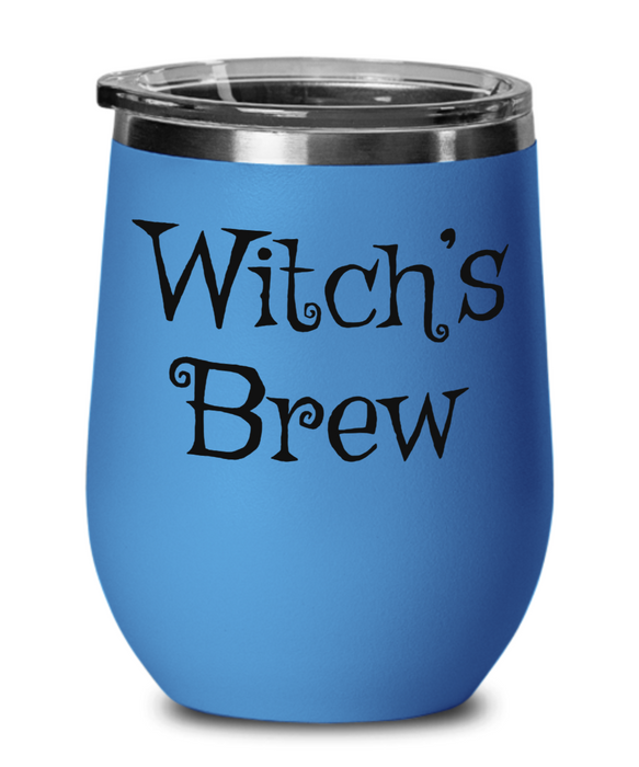 Halloween Wine Glass, Halloween Wine Tumbler, Halloween Water Bottle, Witch’s Brew, For Her Stemless