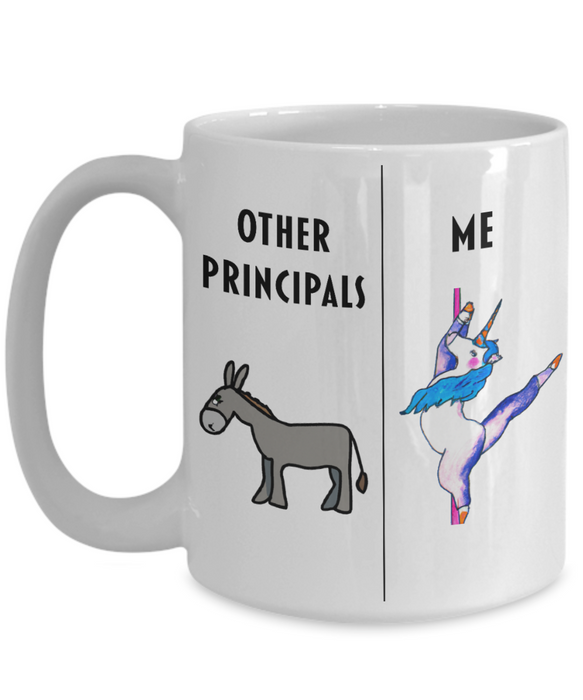 Principal Coffee Mug, Funny Gift for Principal, Gift for High School Principal, Grade School, Cheap, Inappropriate, Unique, Gag, Unicorn