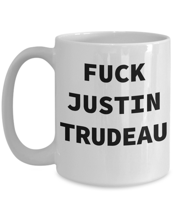 Fuck Justin Trudeau Coffee Mug, Gift for Canadian, Conservative Party, Libertarian, Canada, Truckers