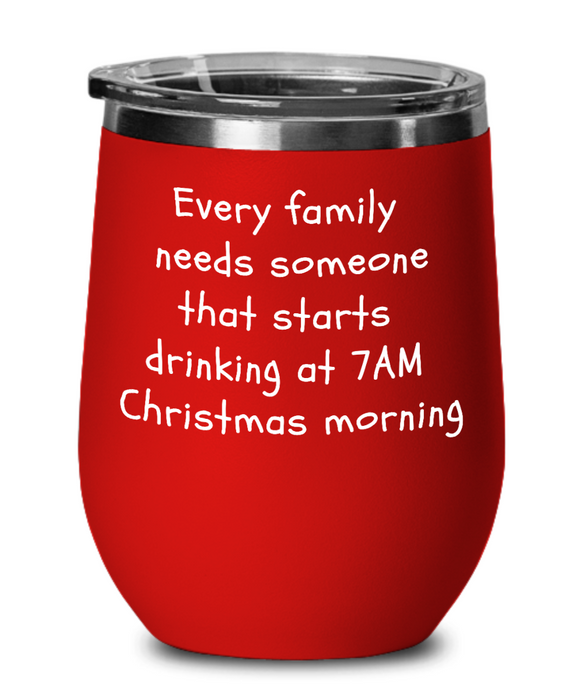 Christmas Drinking Wine Glass, Drunk Uncle Funny Tumbler, Drunk Aunt, Dad, Mom, Sister, Brother for Christmas