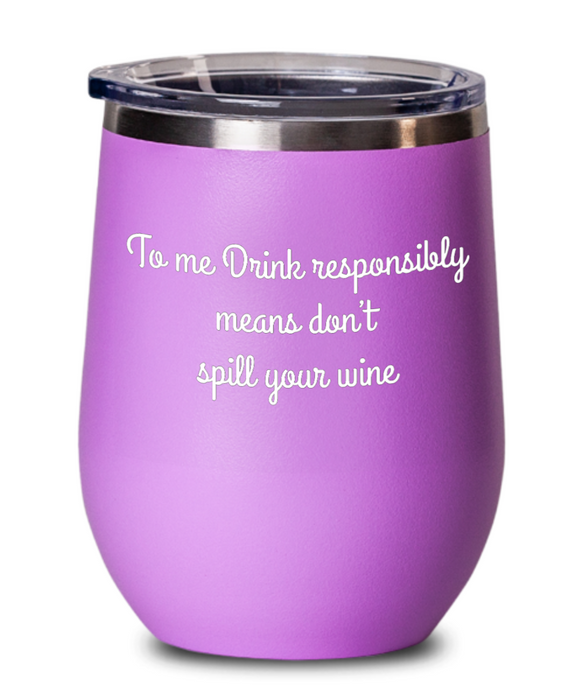 Funny Stemless Wine Glass, Size Matters, Funny Wine Glass Sayings for Women, Glasses, Wine Tumbler, Drink Responsibly