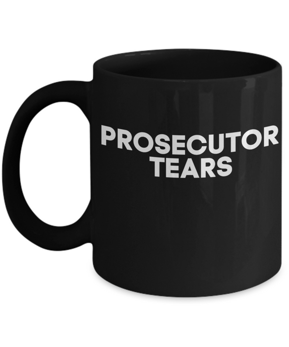 Lawyer Coffee Mug, Prosecutor Tears, Funny For Attorney Law Student - Defense Attorney Civil Rights Supreme Court Cases, Black