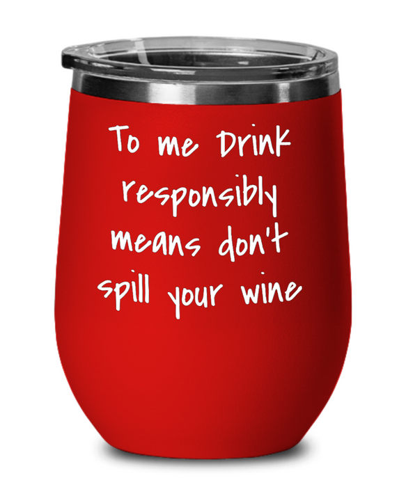 Funny Stemless Wine Glass, Size Matters, Funny Wine Glass Sayings for Women, Glasses, Wine Tumbler