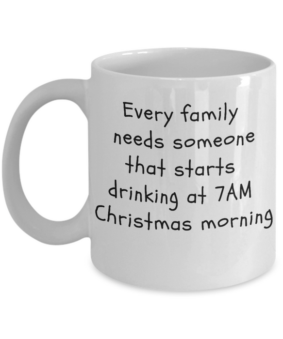 Christmas Drinking Coffee Mug, Drunk Uncle Funny Gift, Drunk Aunt, Dad, Mom, Sister, Brother for Christmas