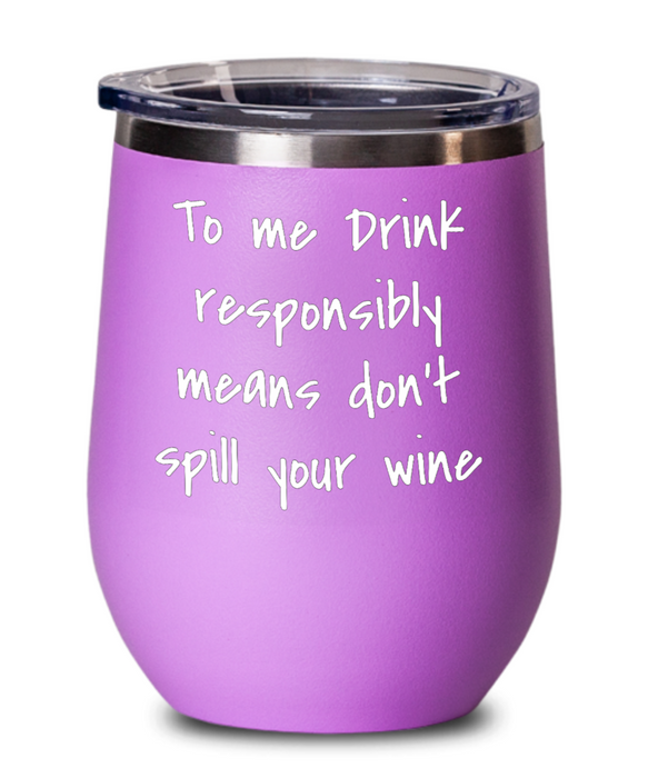 Funny Stemless Wine Glass, Size Matters, Funny Wine Glass Sayings for Women, Glasses, Wine Tumbler