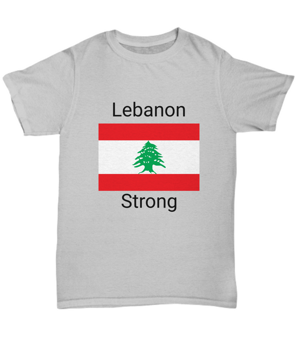 Lebanon Tee Shirt, Gift for Lebanese, Lebanese Flag Cedar, Lebanon Strong