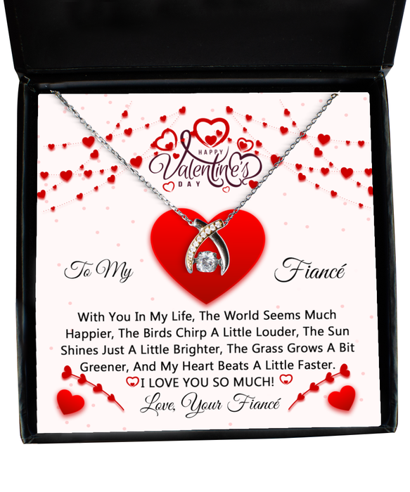 To My Fiance, Valentines Jewelry, Gift for Fiance, Wishbone Necklace Dancing, Funny, Unique, Thoughtful