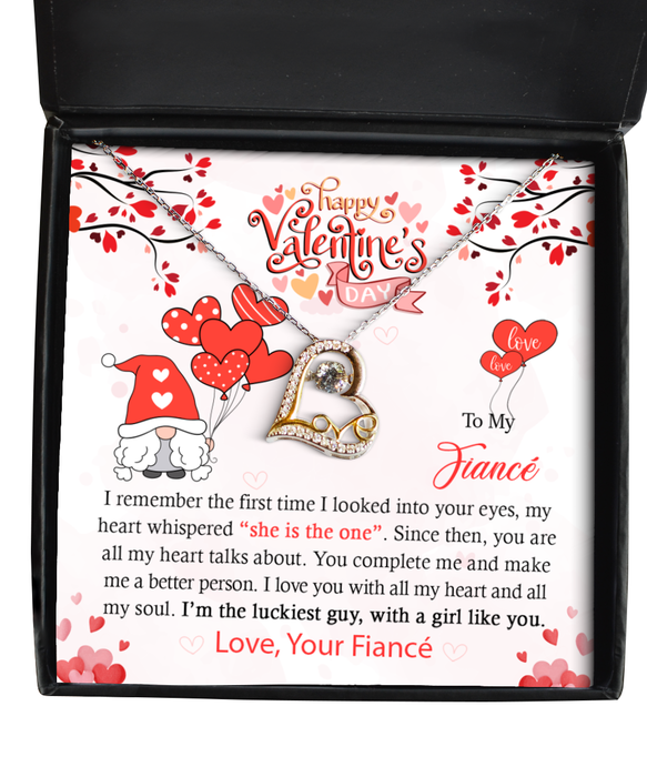 Unique Fiance  Valentines Jewelry, Gift for Fiance, Love Dancing Necklace, Funny, Unique, Thoughtful