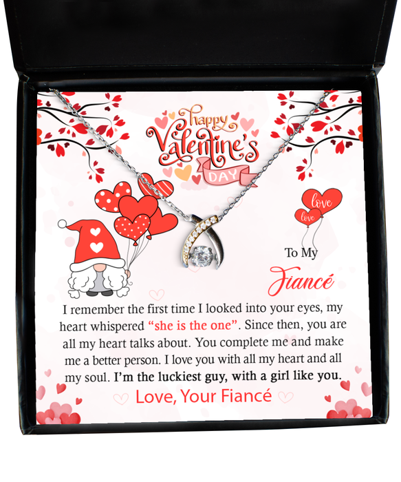 Unique Fiance  Valentines Jewelry, Gift for Fiance, Wishbone Necklace Dancing, Funny, Unique, Thoughtful